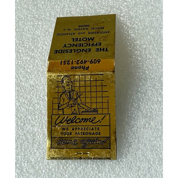 Vintage Matchbook Engleside Efficiency Motel LBI Beach Haven NJ Atlantic Ocean - Picture 6 of 15